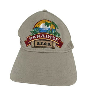 Dr Pepper Paradise Palm Trees Baseball Hat Cap Embroidered D.L. Rogers BYOB